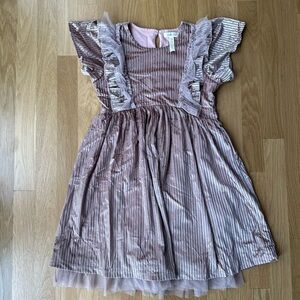 Matilda Jane Kori Girls Wide Ribbed Dress rose gold
